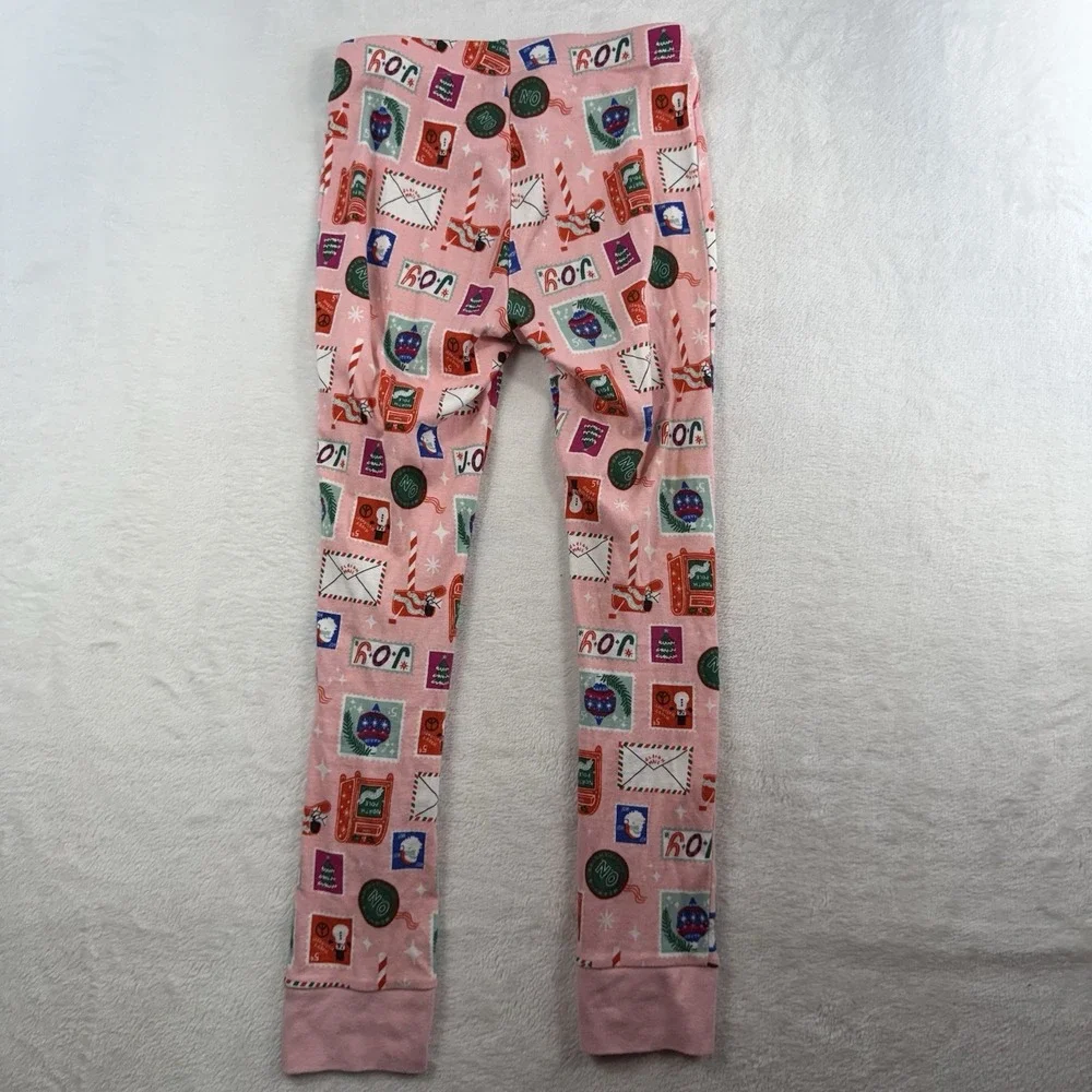 Old Navy Kids L‎ 10 Pajamas Set 2 Piece Holiday Christmas Pink Matching Snug-Fit